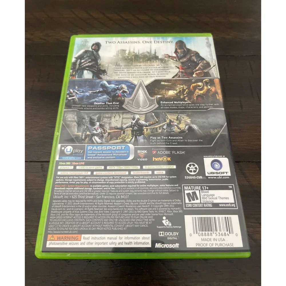 Assassins Creed Revelations Xbox 360 Walmart Exclusive Ubisoft Ezio Altair